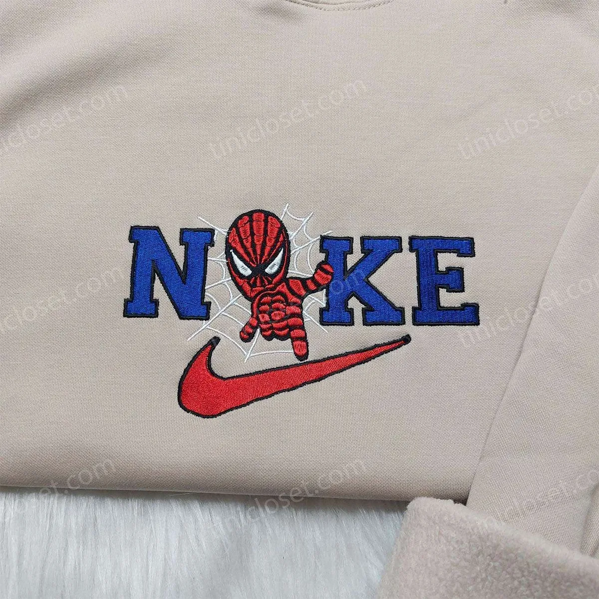 Nike Spiderman Embroidered Shirt, Custom Nike Embroidered Hoodie, Marvel Embroidered Sweatshirt