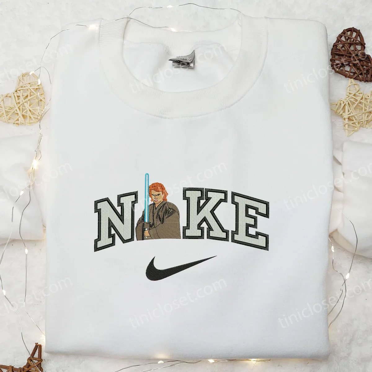 Nike x Anakin Skywalker Sweatshirt, Stars Wars Embroidered Shirt, Movie Embroidered Shirt