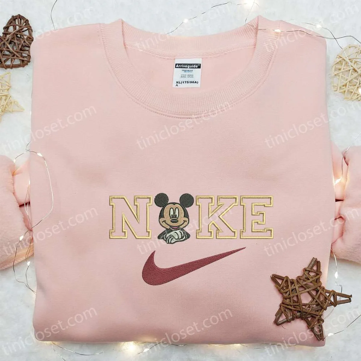 Nike x Baby Mickey Embroidered Sweatshirt, Walt Disney Embroidered Shirt, Best Gift Ideas