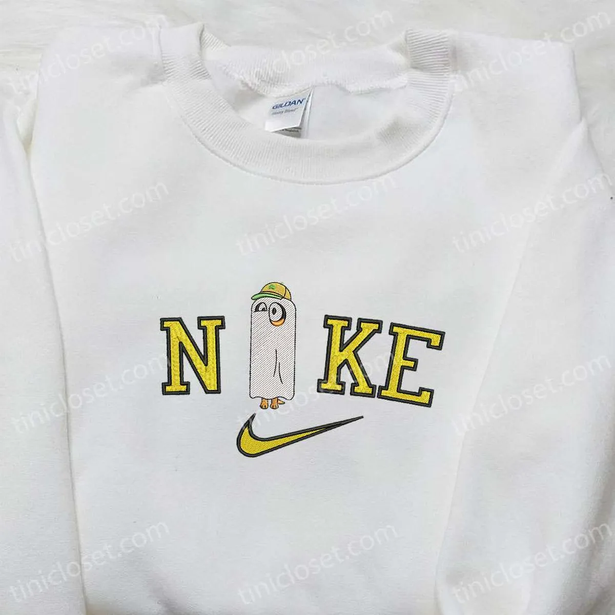 Nike x Bluey Dog Embroidered Shirt, Cute Halloween Embroidered Hoodie, Custom Nike Embroidered T-shirt