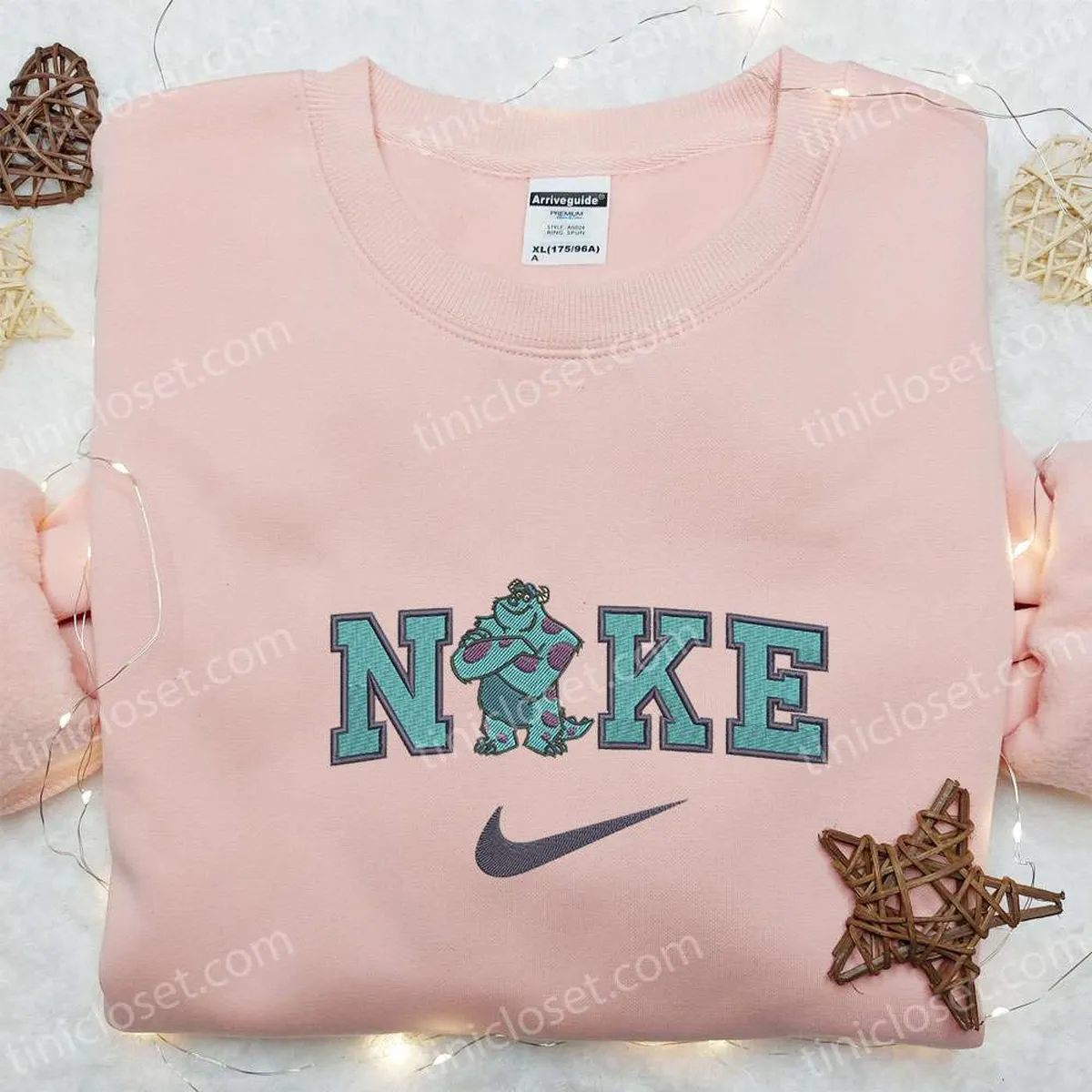 Nike x James P. Sullivan Embroidered Sweatshirt, Monster Inc. Disney Embroidered Shirt, The Best Gift