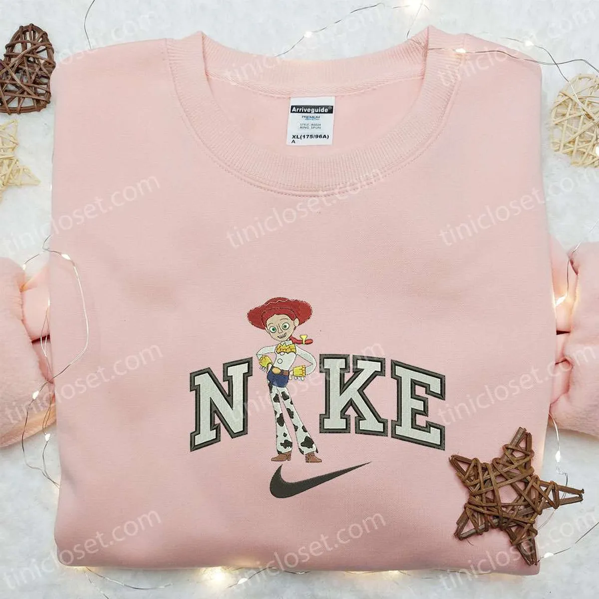 Nike x Jessie Embroidered Sweatshirt, Toy Story Embroidered Shirt, Nike Inspired Embroidered T-shirt