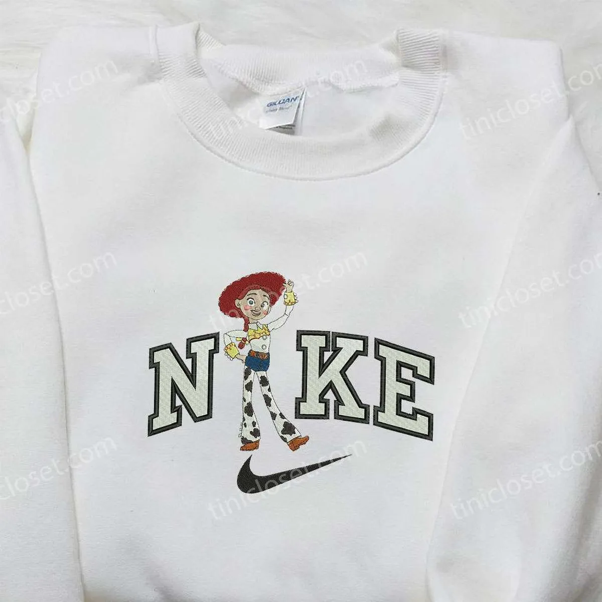 Nike x Jessie Toy Story Embroidered Shirt, Disney Embroidered Shirt, Custom Nike Embroidered Shirt