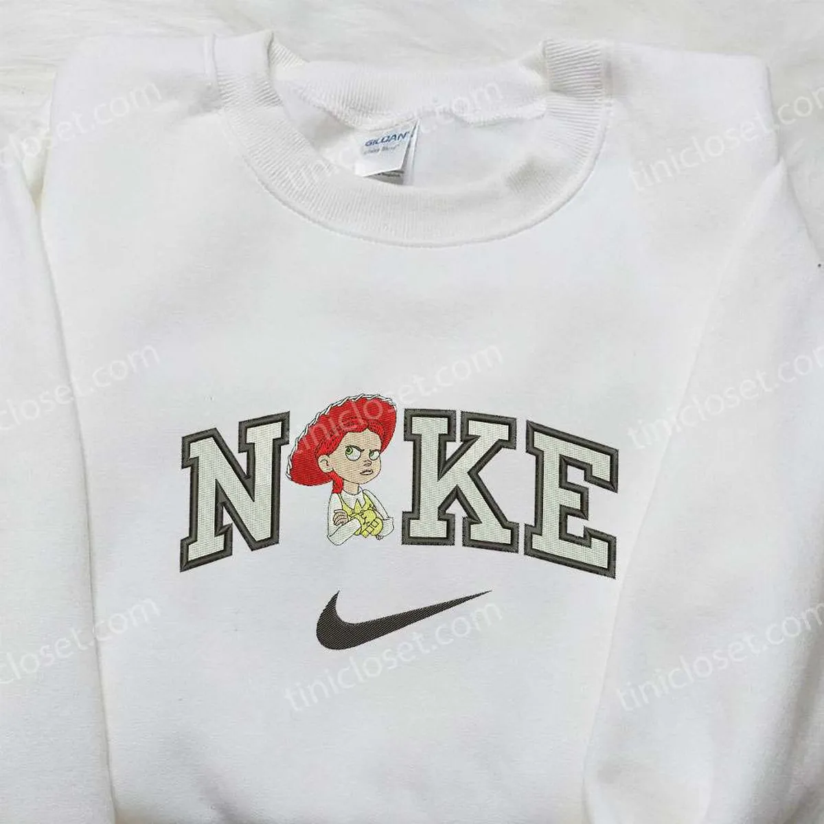 Nike x Jessie Toy Story Embroidered Shirt, Disney Embroidered Shirt, Nike Inspired Embroidered Shirt