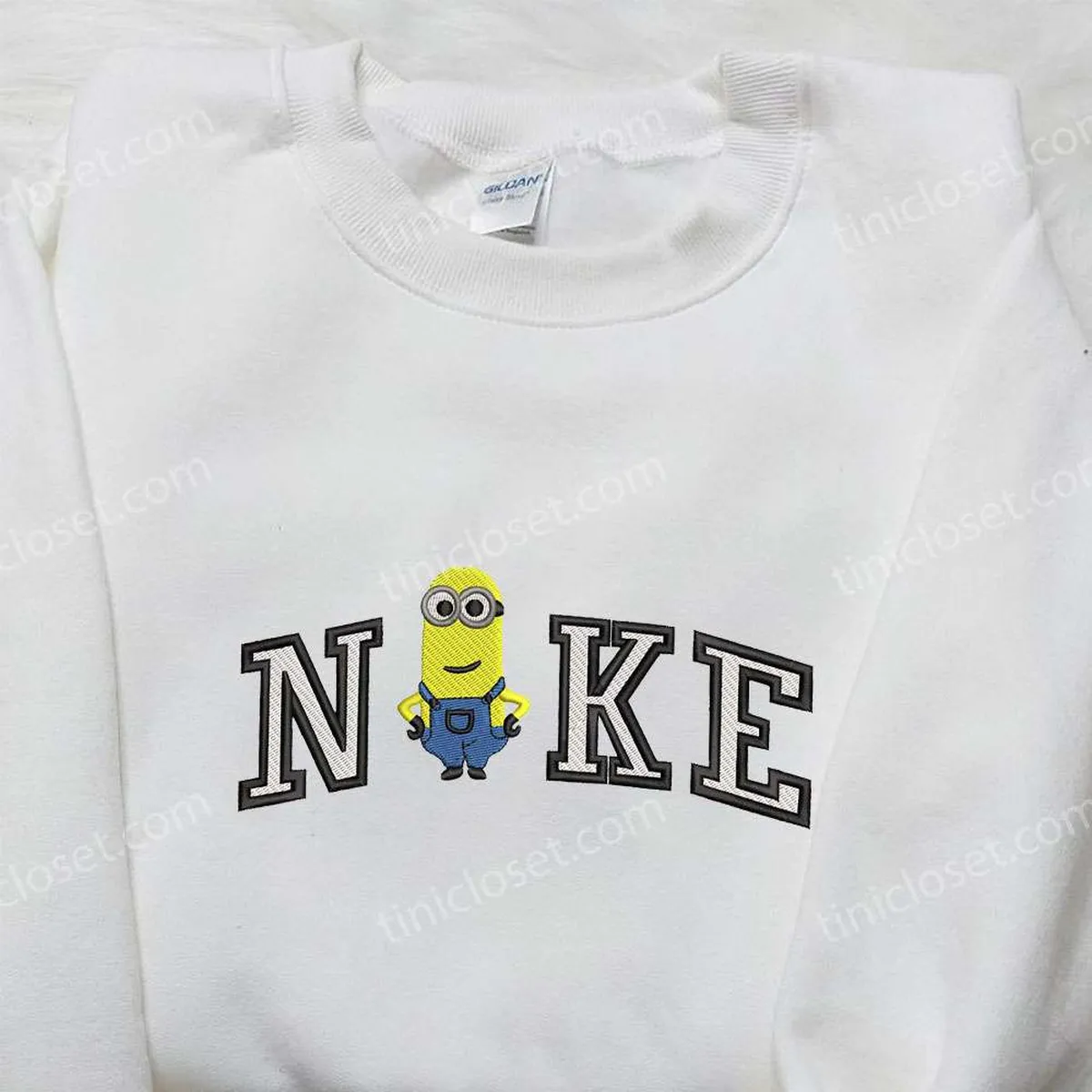 Nike x Kevin Minion Embroidered Shirt, Minion Movie Embroidered Shirt, Nike Inspired Embroidered Shirt