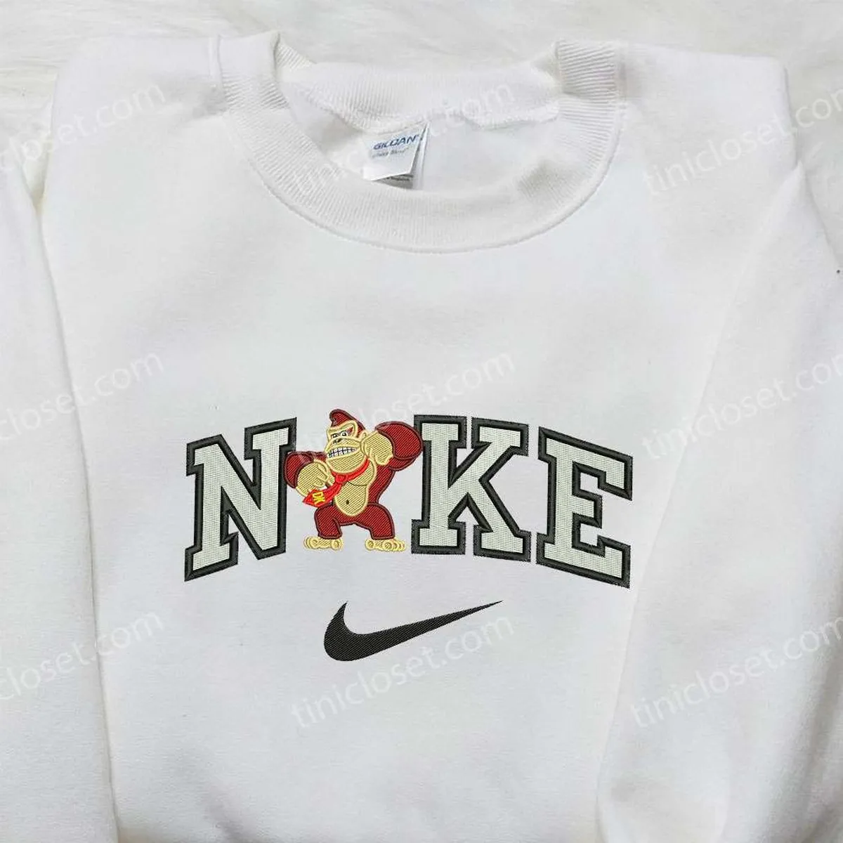 Nike x Kingkong Embroidered Shirt, Movie Embroidered Shirt, Nike Inspired Embroidered Shirt