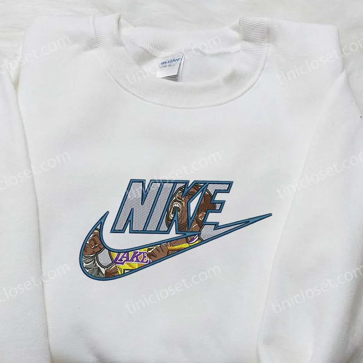 Nike x LeBron James Embroidered Shirt, Los Angeles Lakers Embroidered Shirt, Best Gifts for Sports Fans