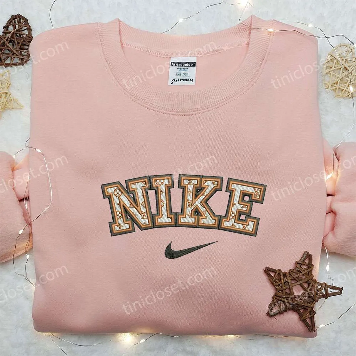 Nike x Louis Vuitton Embroidered Shirt, Custom Nike Embroidered Shirt, Best Gifts for Family