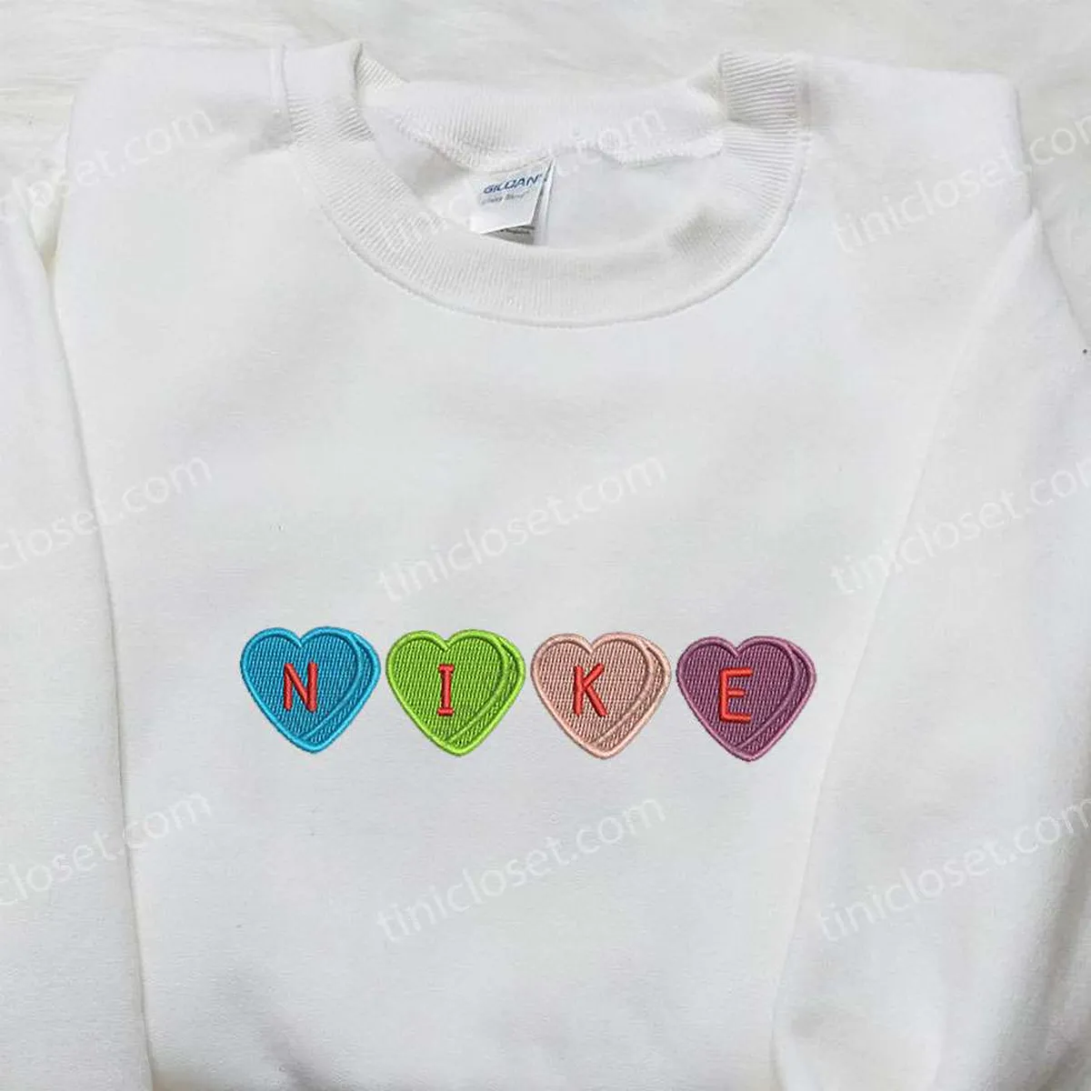 Nike x Love Candy Embroidered Shirt, Nike Inspired Embroidered Shirt, Best Valentine? Day Gift Ideas