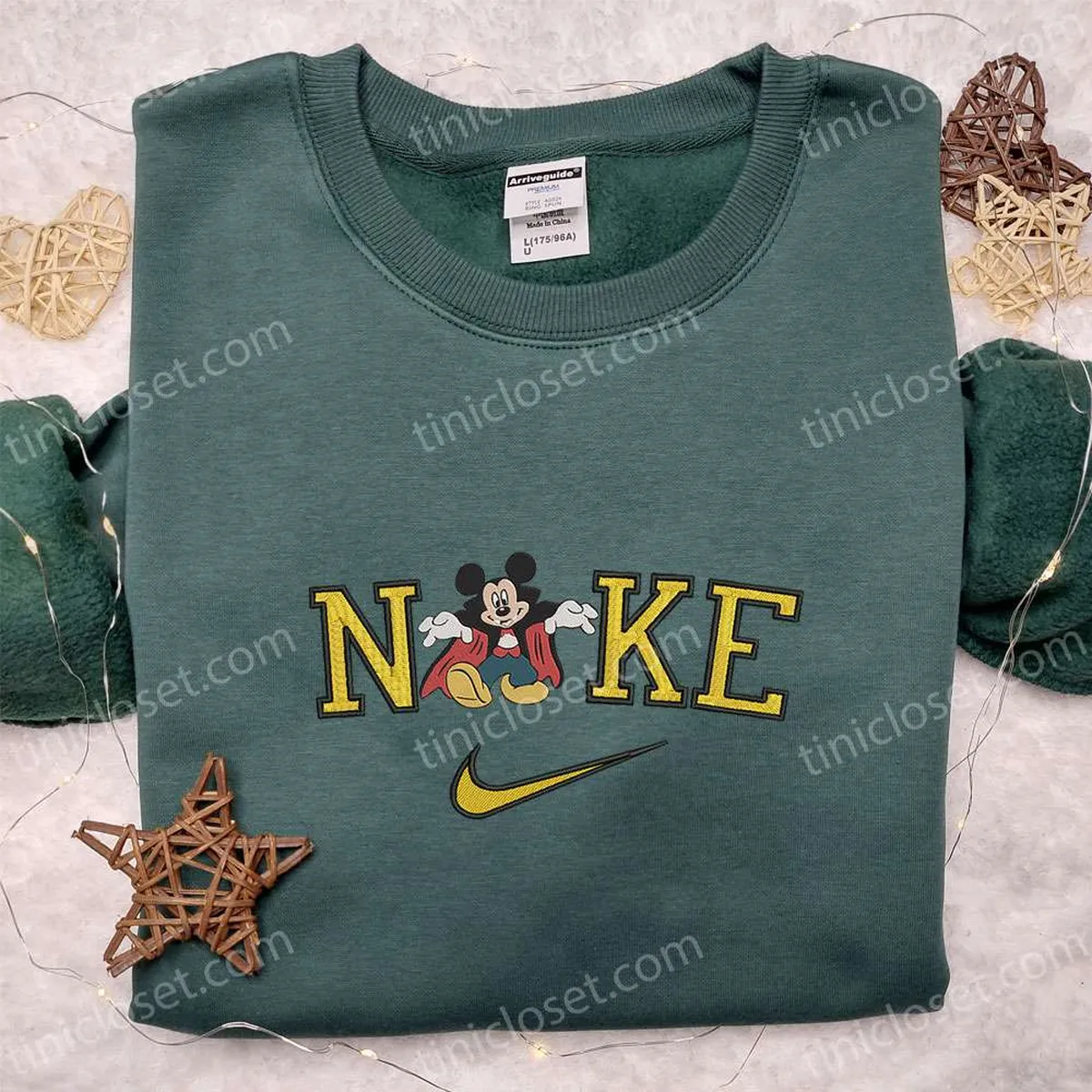 Nike x Mickey Magician Embroidered Shirt, Disney Halloween Embroidered Hoodie, Nike Inspired Embroidered Sweatshirt Nike x Mickey Magician Embroidered Shirt, Disney Halloween Embroidered Hoodie, Nike Inspired Embroidered Sweatshirt