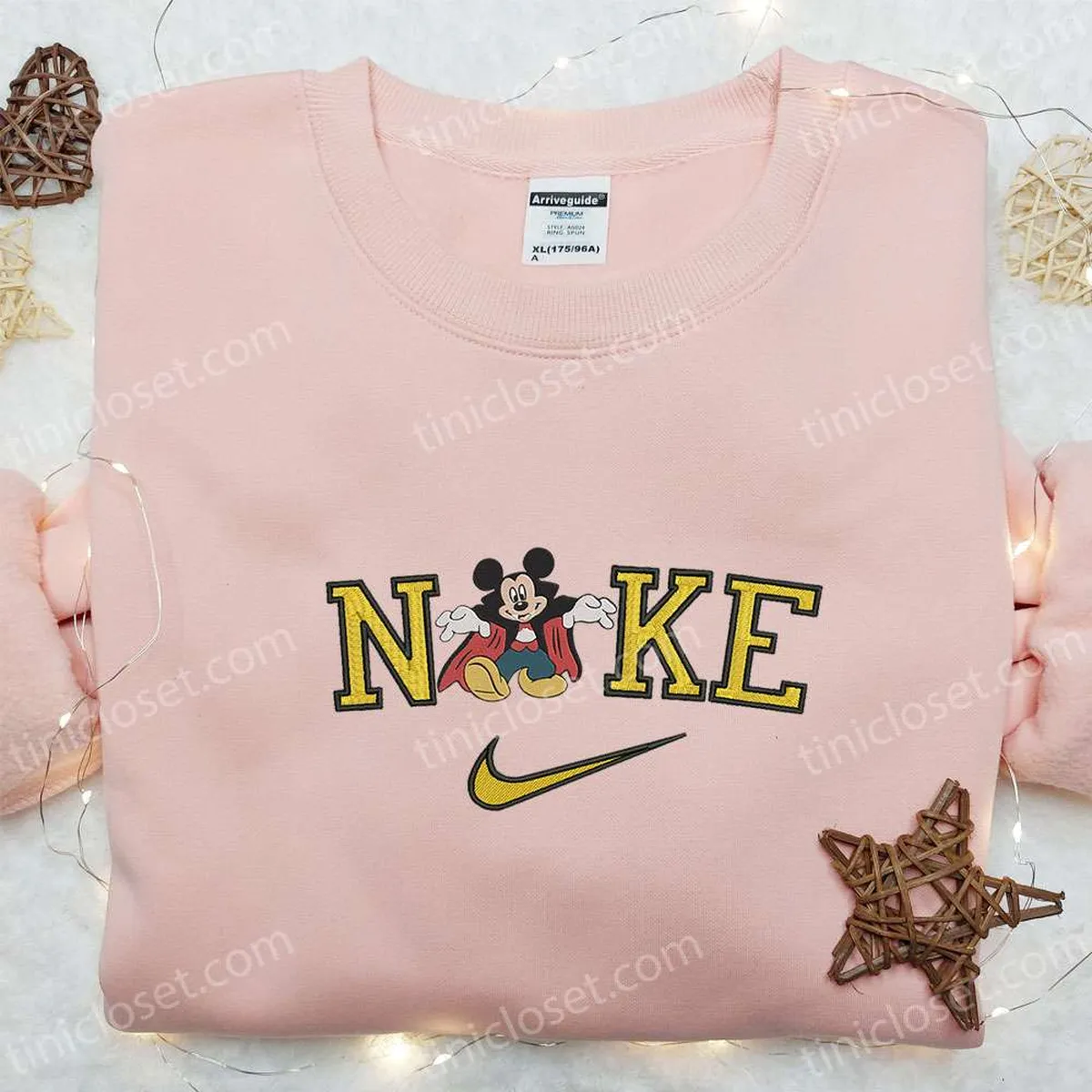 Nike x Mickey Magician Embroidered Shirt, Disney Halloween Embroidered Hoodie, Nike Inspired Embroidered Sweatshirt Nike x Mickey Magician Embroidered Shirt, Disney Halloween Embroidered Hoodie, Nike Inspired Embroidered Sweatshirt