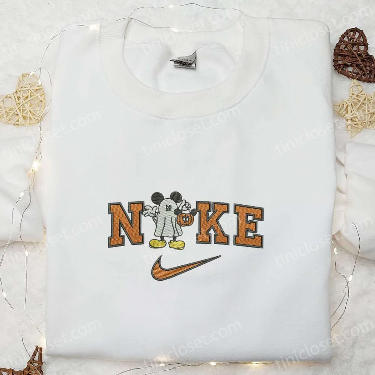 Nike x Mickey Mouse Boo Ghost Embroidered Sweatshirt, Walt Disney Embroidered Shirt, Best Halloween Gift Ideas Nike x Mickey Mouse Boo Ghost Embroidered Sweatshirt, Walt Disney Embroidered Shirt, Best Halloween Gift Ideas
