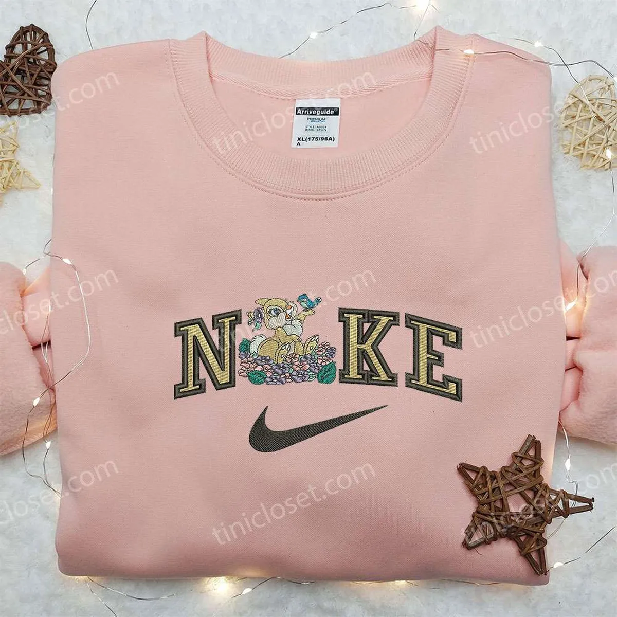 Nike x Miss Bunny Embroidered Shirt, Disney Cartoon Embroidered Shirt, Nike Inspired Embroidered Shirt