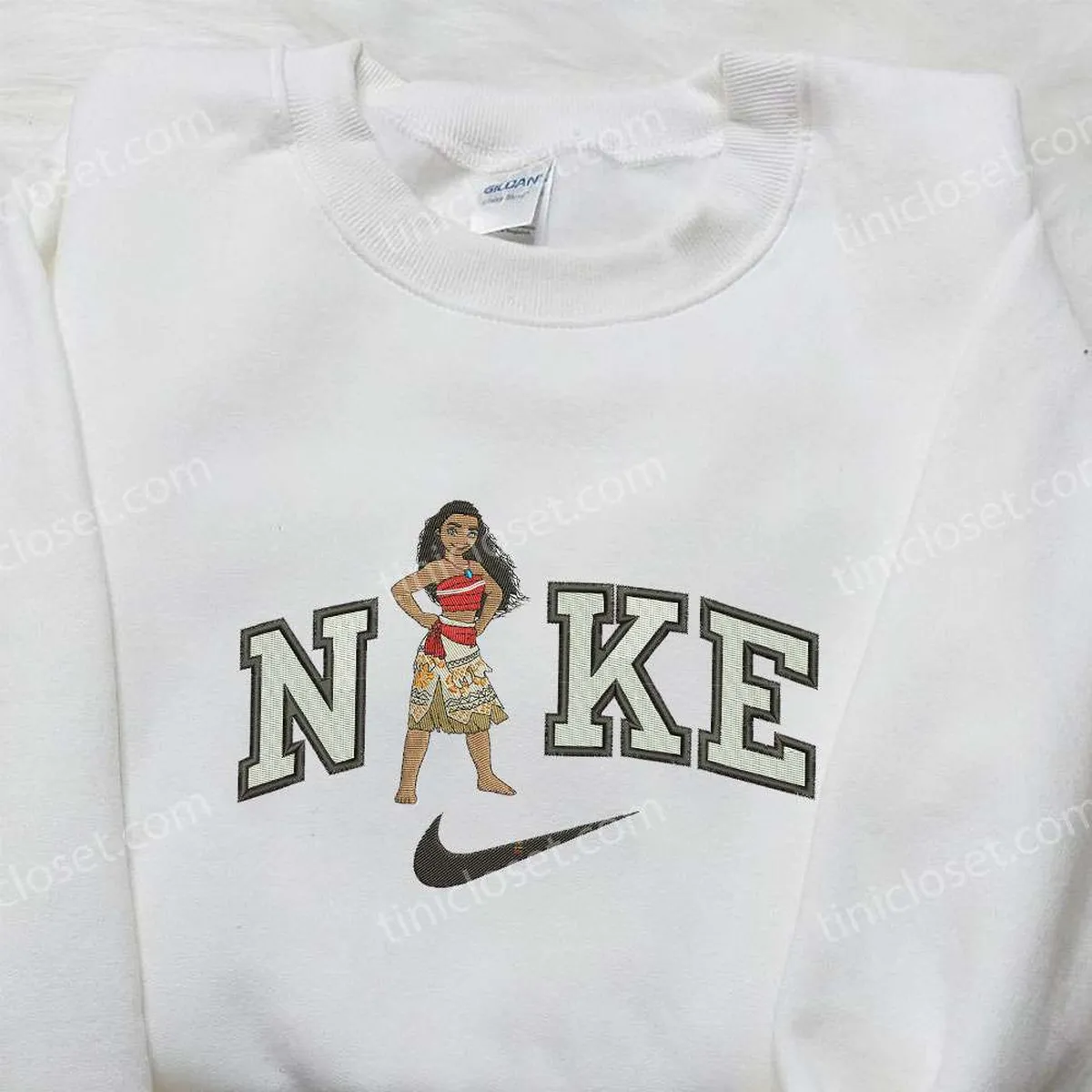 Nike x Moana Embroidered Shirt, Moana Walt Disney Embroidered Shirt, Nike Inspired Embroidered Shirt