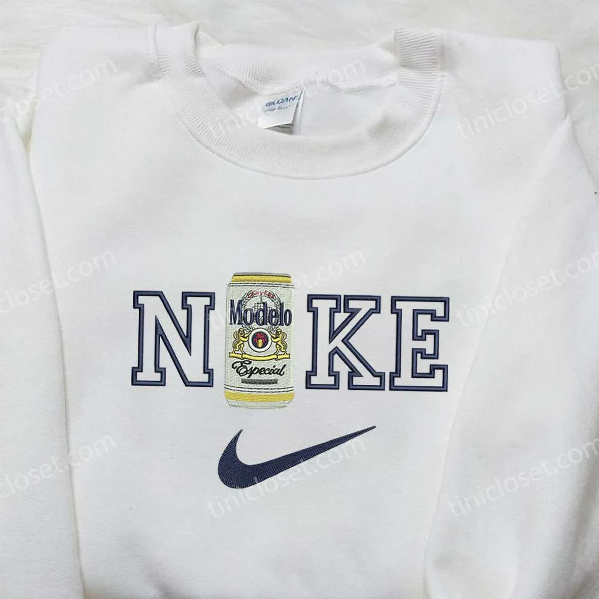 Nike x Modelo Especial Embroidered Shirt, Favorite Drink Embroidered Shirt, Nike Inspired Embroidered Shirt