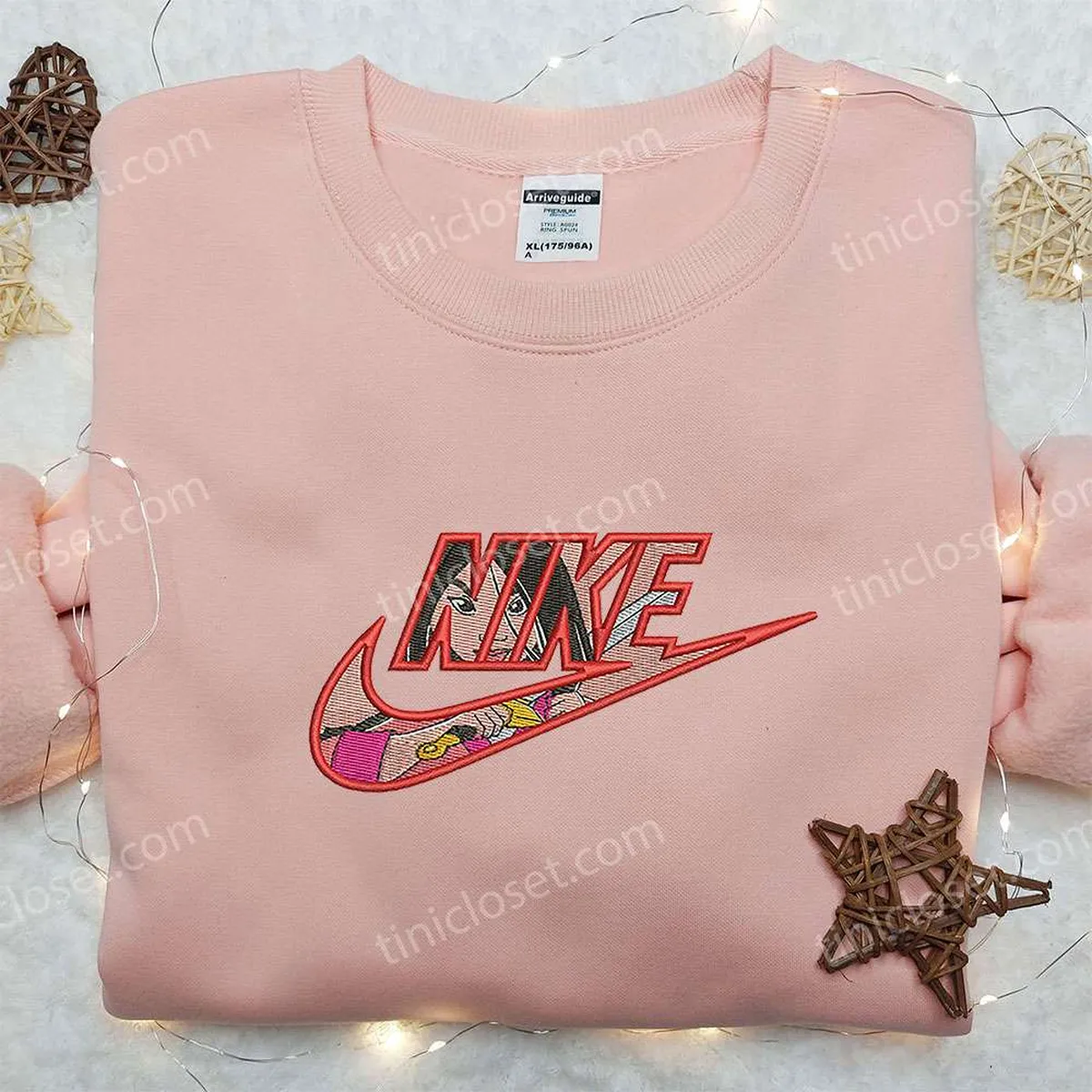 Nike x Mulan Embroidered Shirt, Disney Movie Embroidered Shirt, Nike Inspired Embroidered Shirt