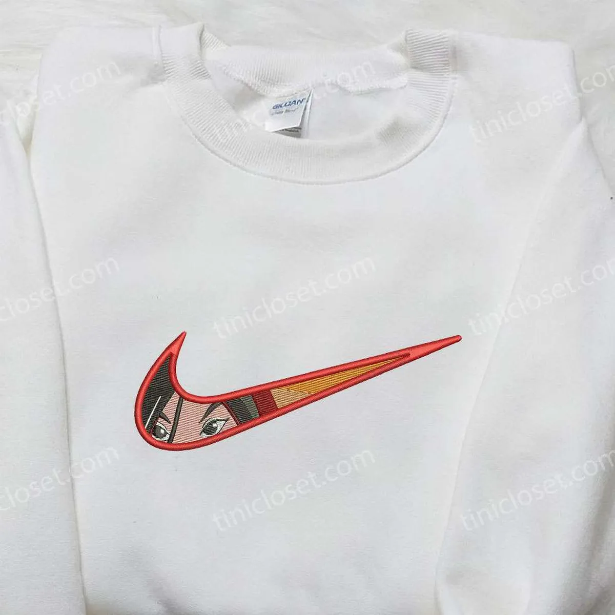 Nike x Mulan Swoosh Embroidered Shirt, Disney Movie Embroidered Shirt, Nike Inspired Embroidered Shirt Nike x Mulan Swoosh Embroidered Shirt, Disney Movie Embroidered Shirt, Nike Inspired Embroidered Shirt