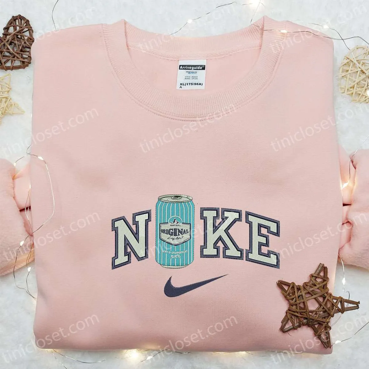 Nike x Original Bottle Embroidered Sweatshirt, Favorite Drink Embroidered Shirt, Best Gift Ideas