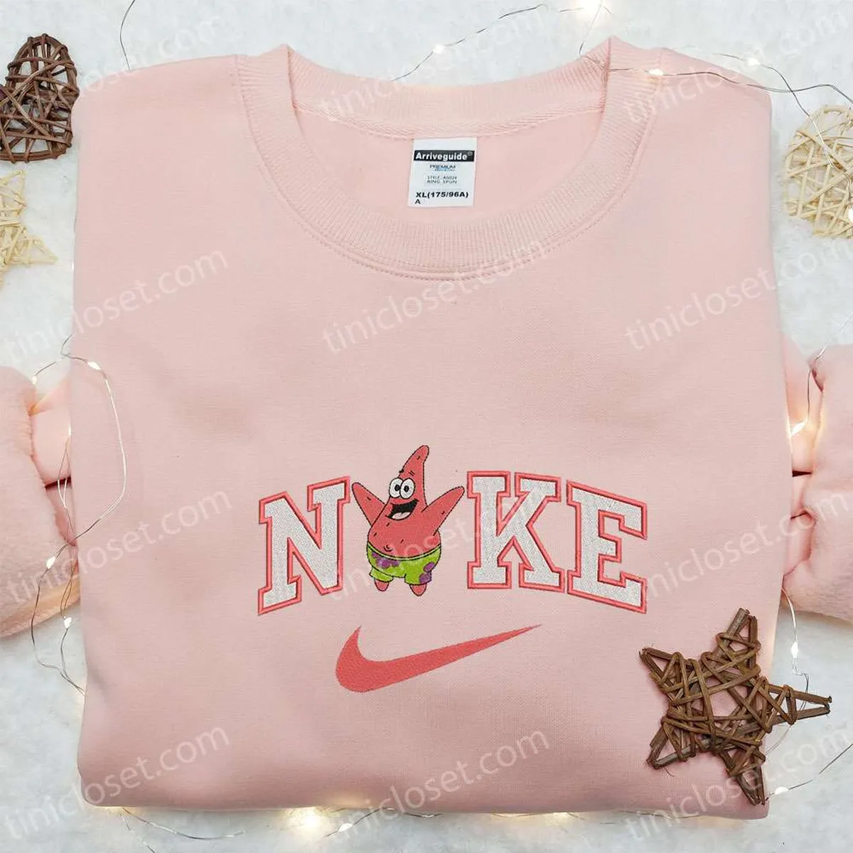 Nike x Patrick Star Embroidered Sweatshirt, SpongeBob SquarePants Disney Embroidered Shirt, Best Gift Ideas