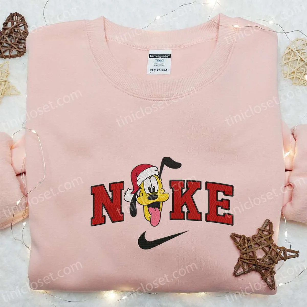 Nike x Pluto Head Xmas Embroidered Sweatshirt, Disney Characters Embroidered Hoodie, Best Christmas Gifts for Family Nike x Pluto Head Xmas Embroidered Sweatshirt, Disney Characters Embroidered Hoodie, Best Christmas Gifts for Family