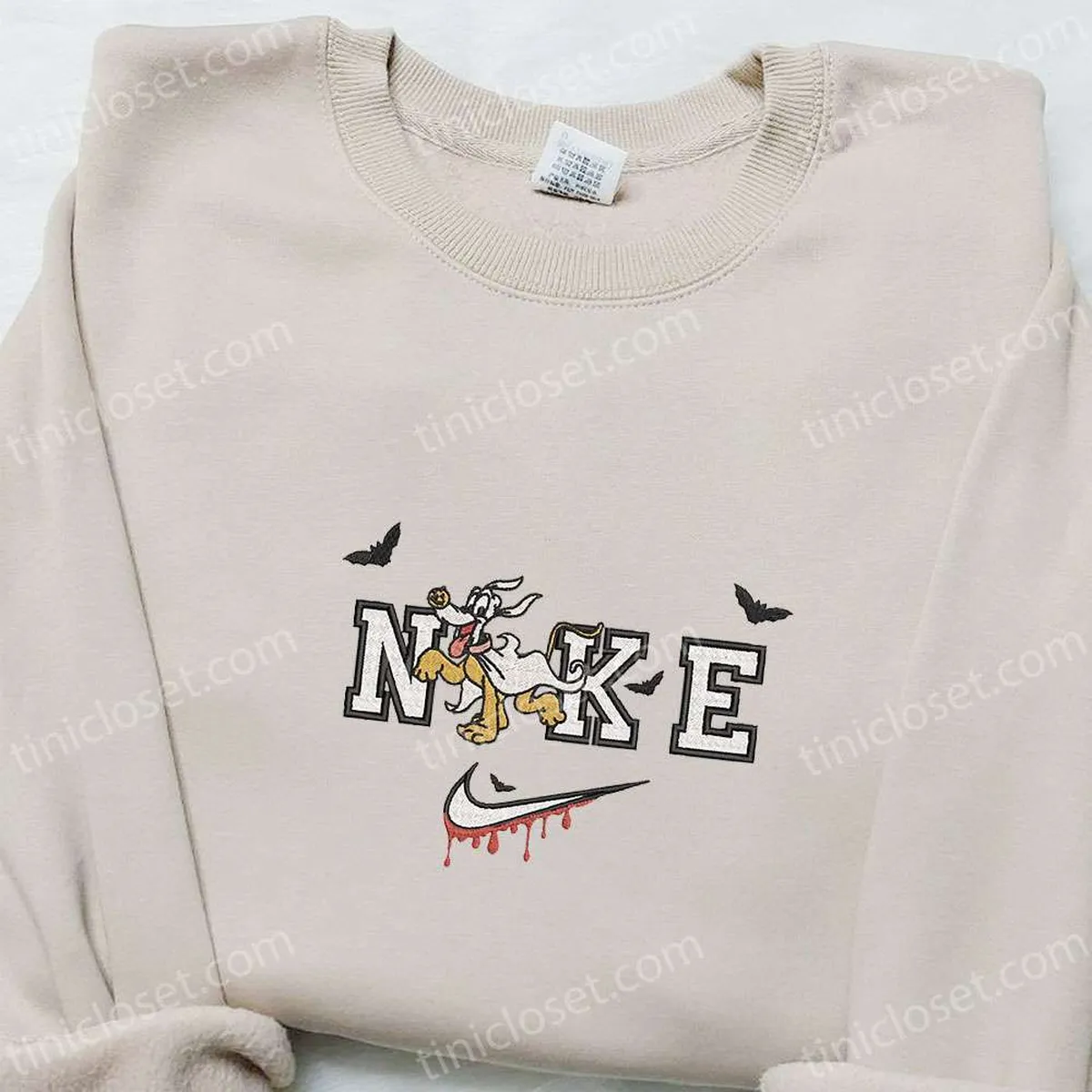 Nike x Pluto Zero Embroidered Sweatshirt, Cartoon Disney Embroidered Shirt, Best Halloween Gift Ideas