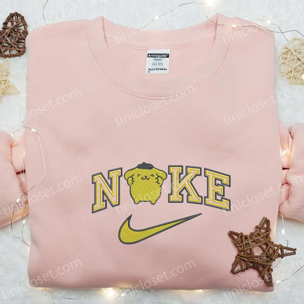 Nike x Pompompurin Embroidered Sweatshirt, Hello Kitty Cartoon Embroidered Shirt, Best Gift Ideas