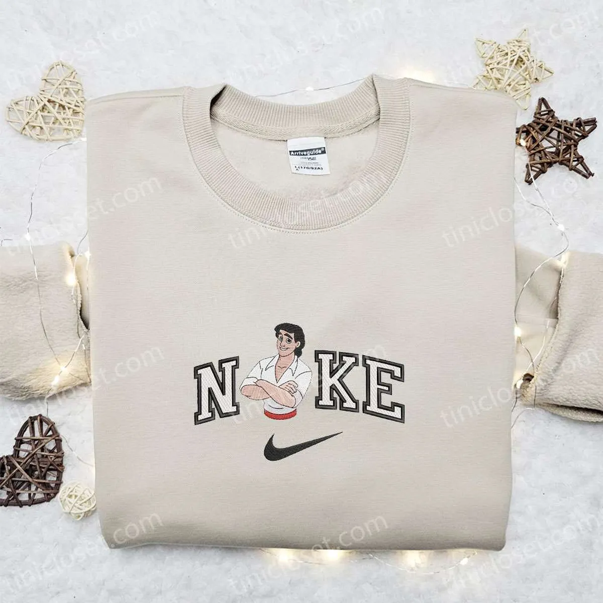 Nike x Prince Eric Embroidered Sweatshirt, The Little Mermaid Disney Plus Embroidered Shirt, Best Gift Ideas For All Occasions