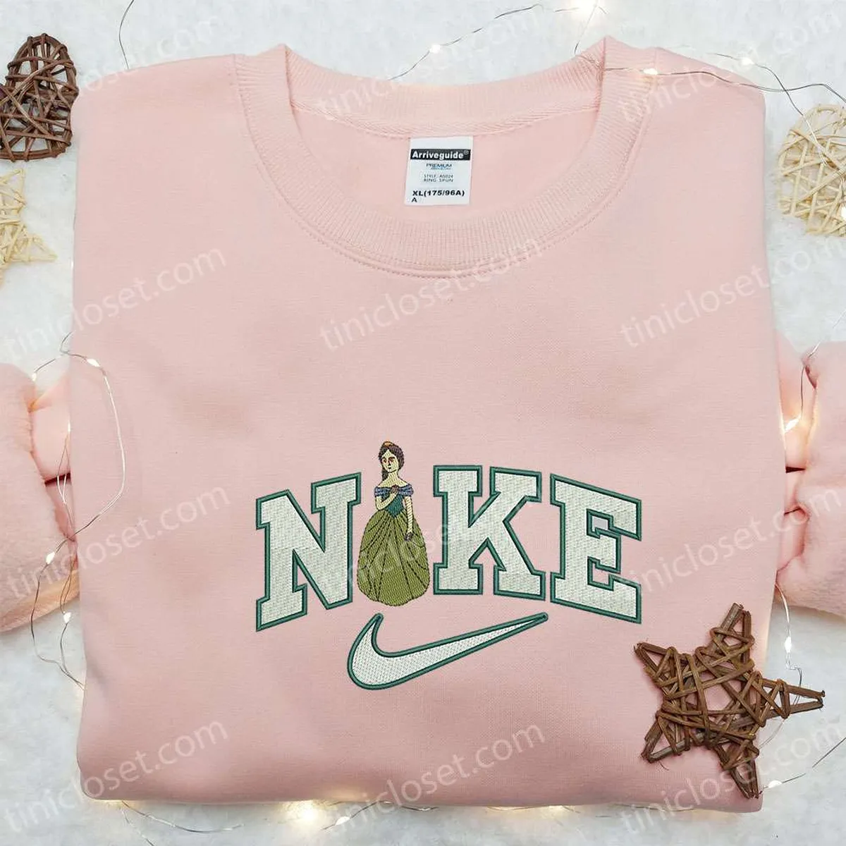 Nike x Princess Embroidered Sweatshirt, Cartoon Disney Embroidered Shirt, Best Gift Ideas