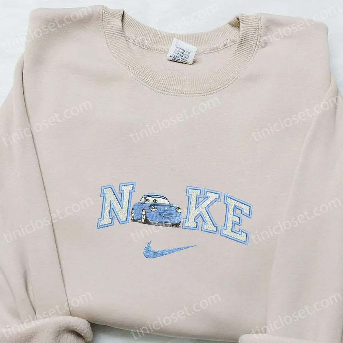Nike x Sally Cars Embroidered Hoodie, Disney Pixar Cars Embroidered Shirt, Nike Inspired Embroidered T-shirt Nike x Sally Cars Embroidered Hoodie, Disney Pixar Cars Embroidered Shirt, Nike Inspired Embroidered T-shirt