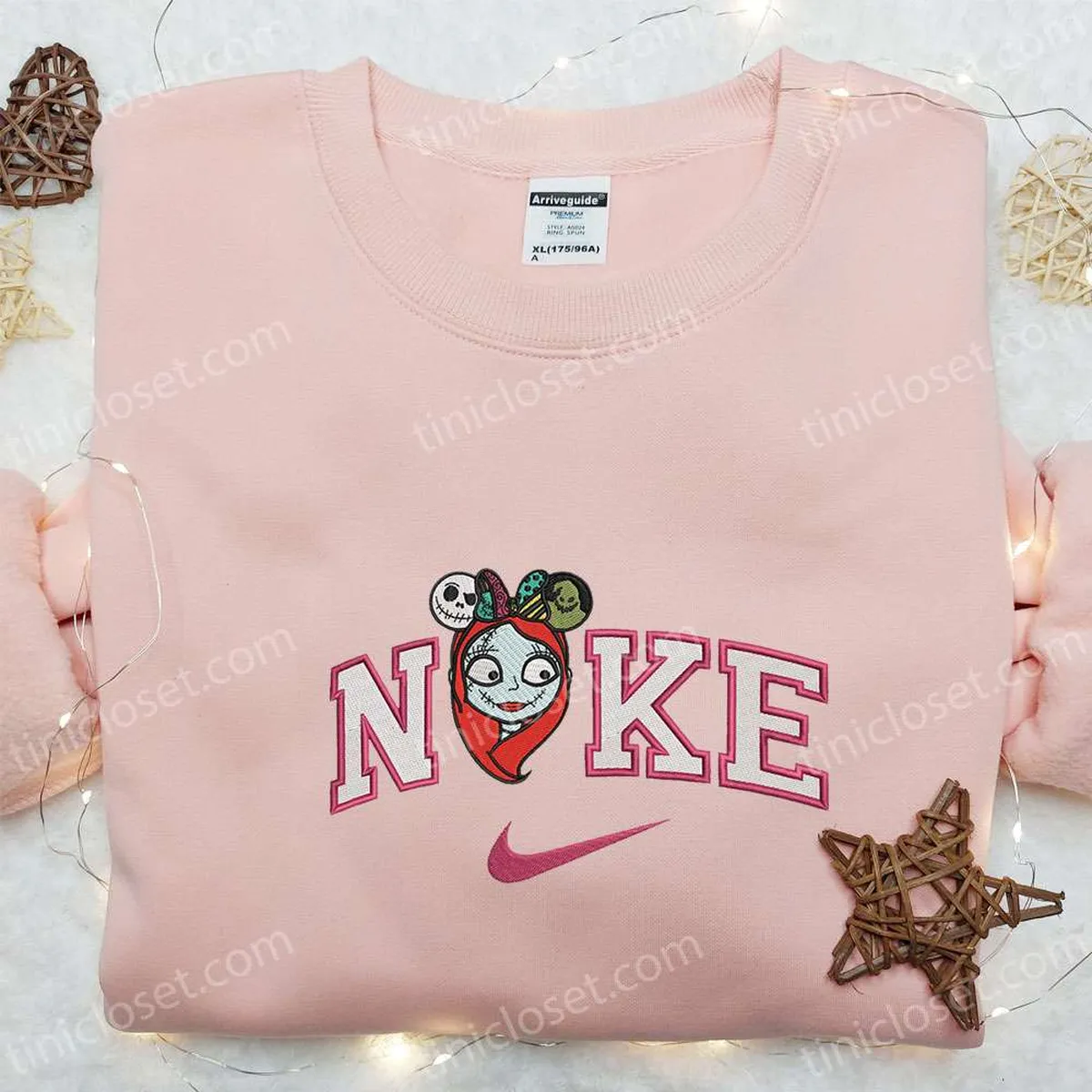 Nike x Sally Embroidered Sweatshirt, The Nightmare Before Christmas Embroidered Shirt, The Best Halloween Gift