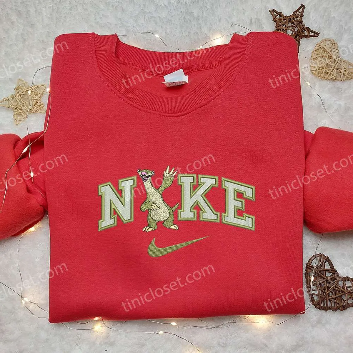 Nike x Sid Ice Age Embroidered Shirt, Disney Embroidered Shirt, Custom Nike Embroidered Shirt Nike x Sid Ice Age Embroidered Shirt, Disney Embroidered Shirt, Custom Nike Embroidered Shirt