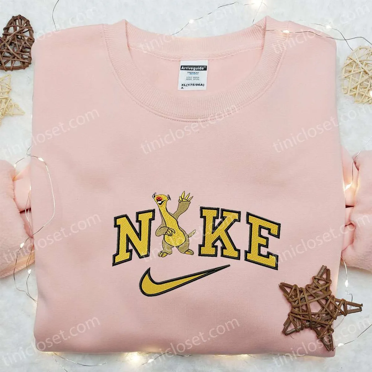 Nike x Sid Ice Age Embroidered Sweatshirt, Cartoon Embroidered Hoodie, Best Birthday Gifts