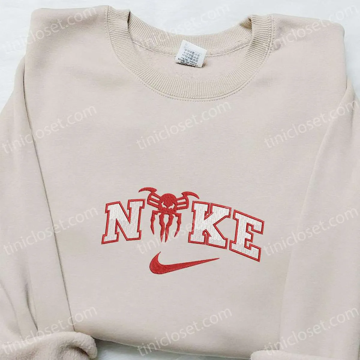 Nike x Spider Embroidered Sweatshirt, Marvel and DC Comics Embroidered Shirt, The Best Gift