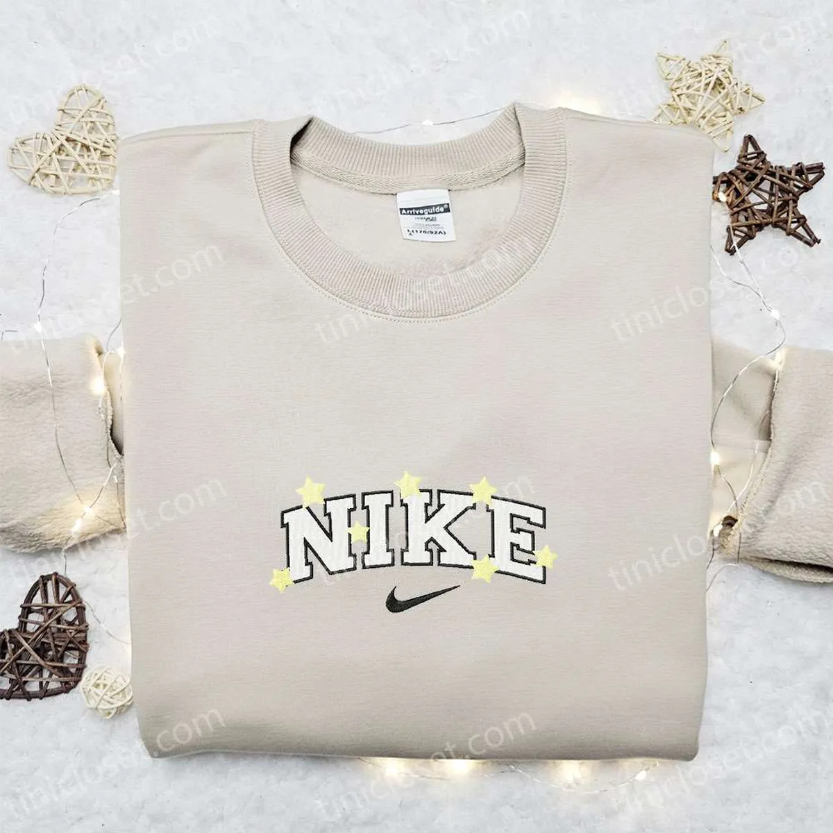 Nike x Stars Embroidered Sweatshirt, Nike Inspired Embroidered Shirt, Best Gift Ideas For All Occasions