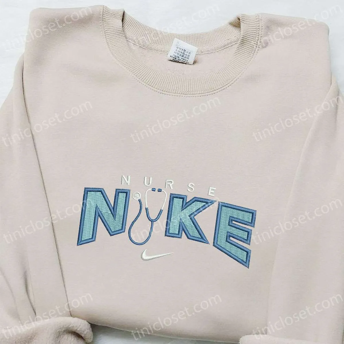 Nike x Stethoscope Embroidered Hoodie, Nike Inspired Embroidered T-shirt, Best Gift for Family