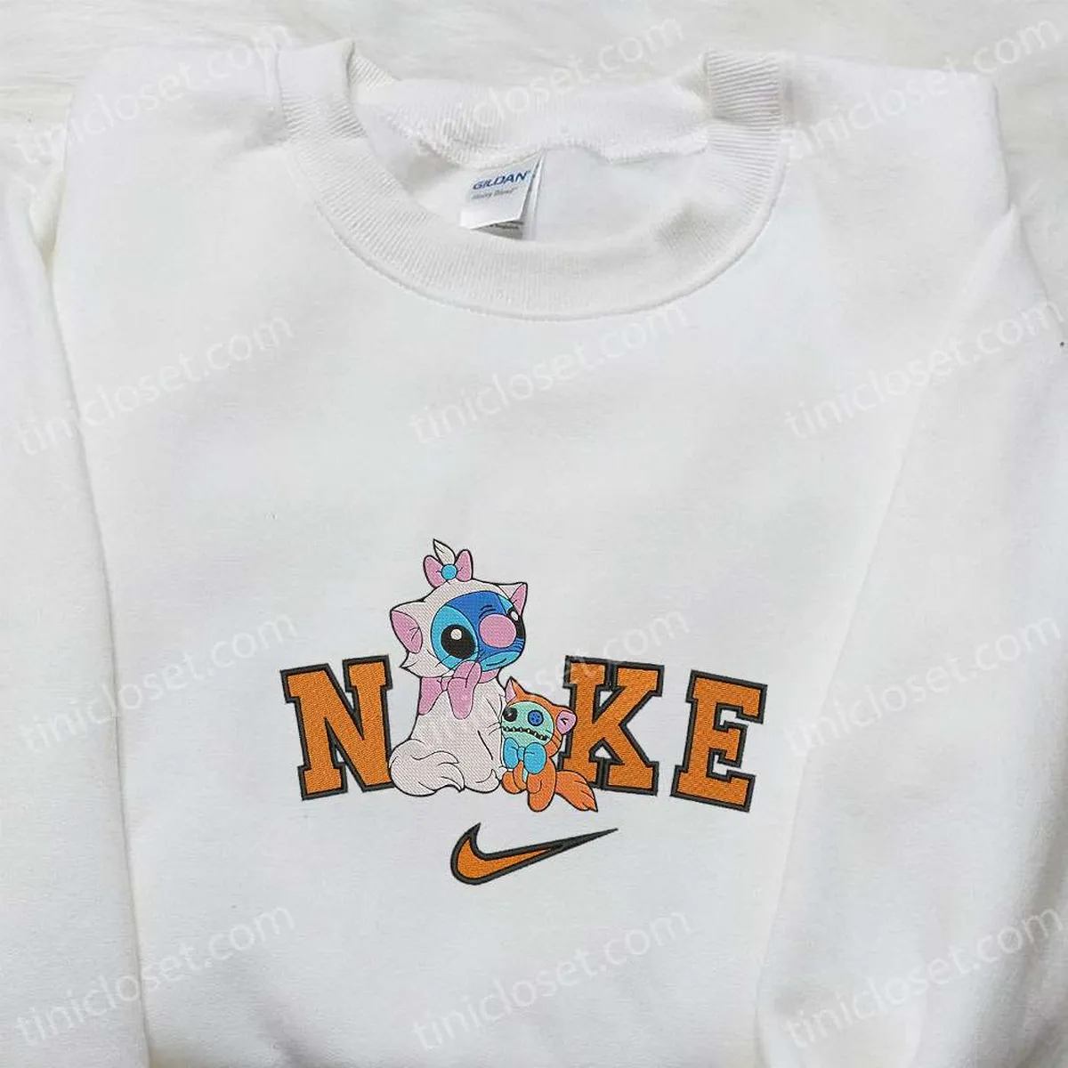 Nike x Stitch Aristocats Embroidered Shirt, Nike Inspired Embroidered Shirt, The Aristocats Embroidered Shirt