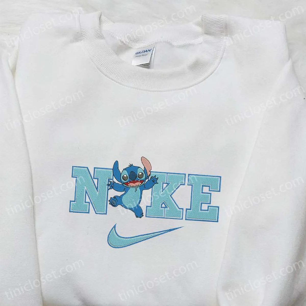 Nike x Stitch Embroidered Sweatshirt, Disney Characters Embroidered Hoodie, Best Birthday Gift Ideas Nike x Stitch Embroidered Sweatshirt, Disney Characters Embroidered Hoodie, Best Birthday Gift Ideas