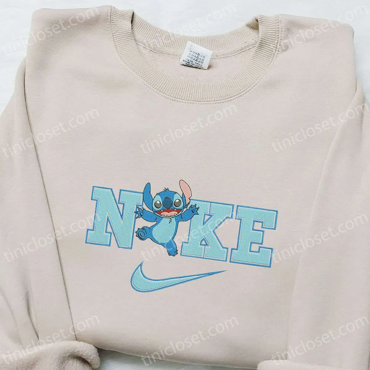 Nike x Stitch Embroidered Sweatshirt, Disney Characters Embroidered Hoodie, Best Birthday Gift Ideas
