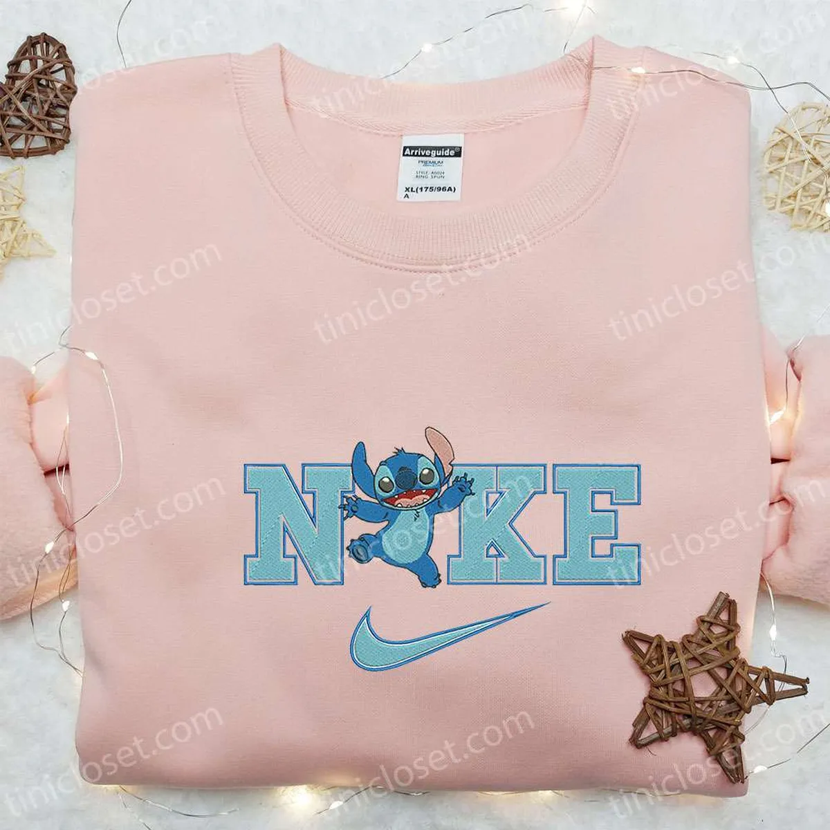 Nike x Stitch Embroidered Sweatshirt, Disney Characters Embroidered Hoodie, Best Birthday Gift Ideas Nike x Stitch Embroidered Sweatshirt, Disney Characters Embroidered Hoodie, Best Birthday Gift Ideas