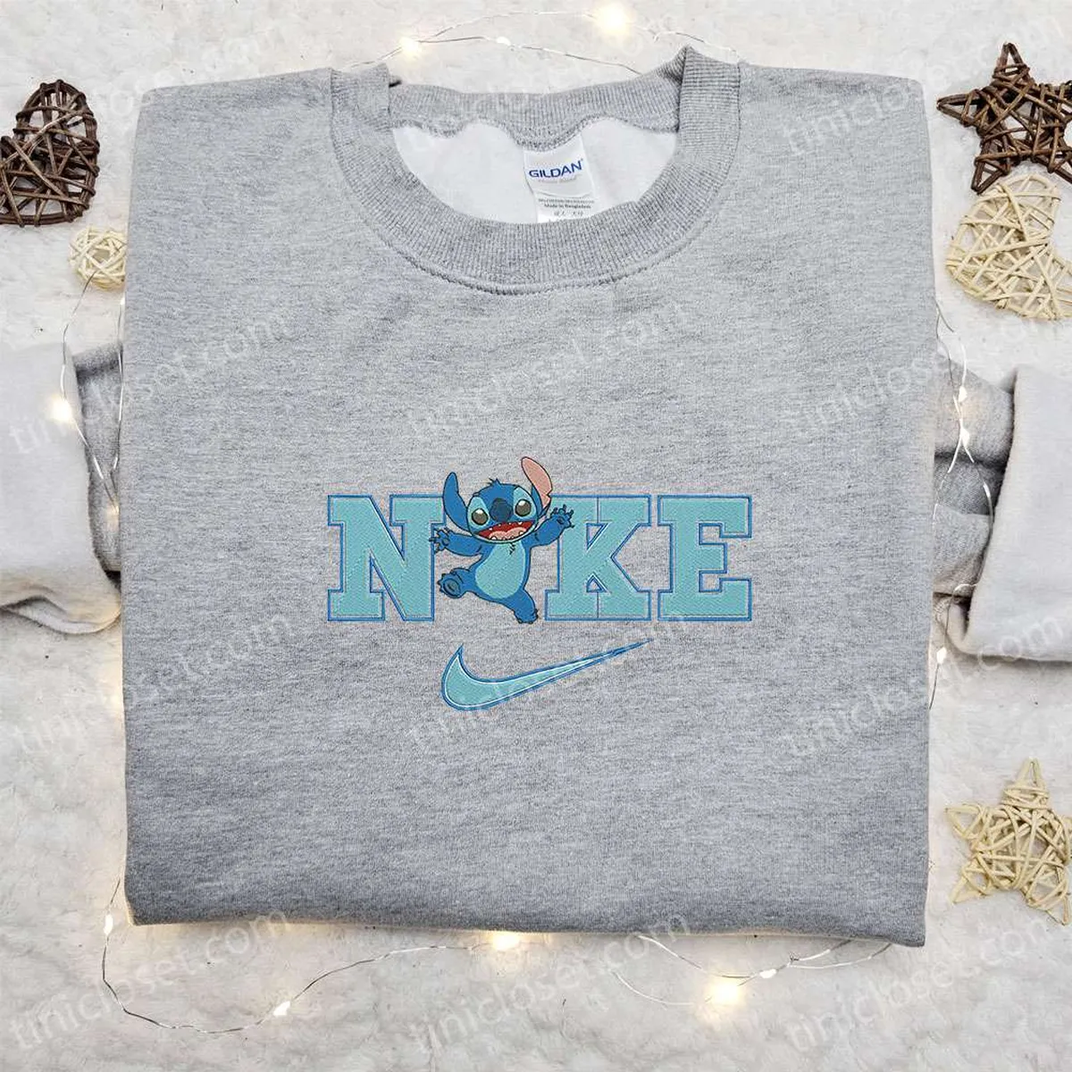 Nike x Stitch Embroidered Sweatshirt, Disney Characters Embroidered Hoodie, Best Birthday Gift Ideas Nike x Stitch Embroidered Sweatshirt, Disney Characters Embroidered Hoodie, Best Birthday Gift Ideas