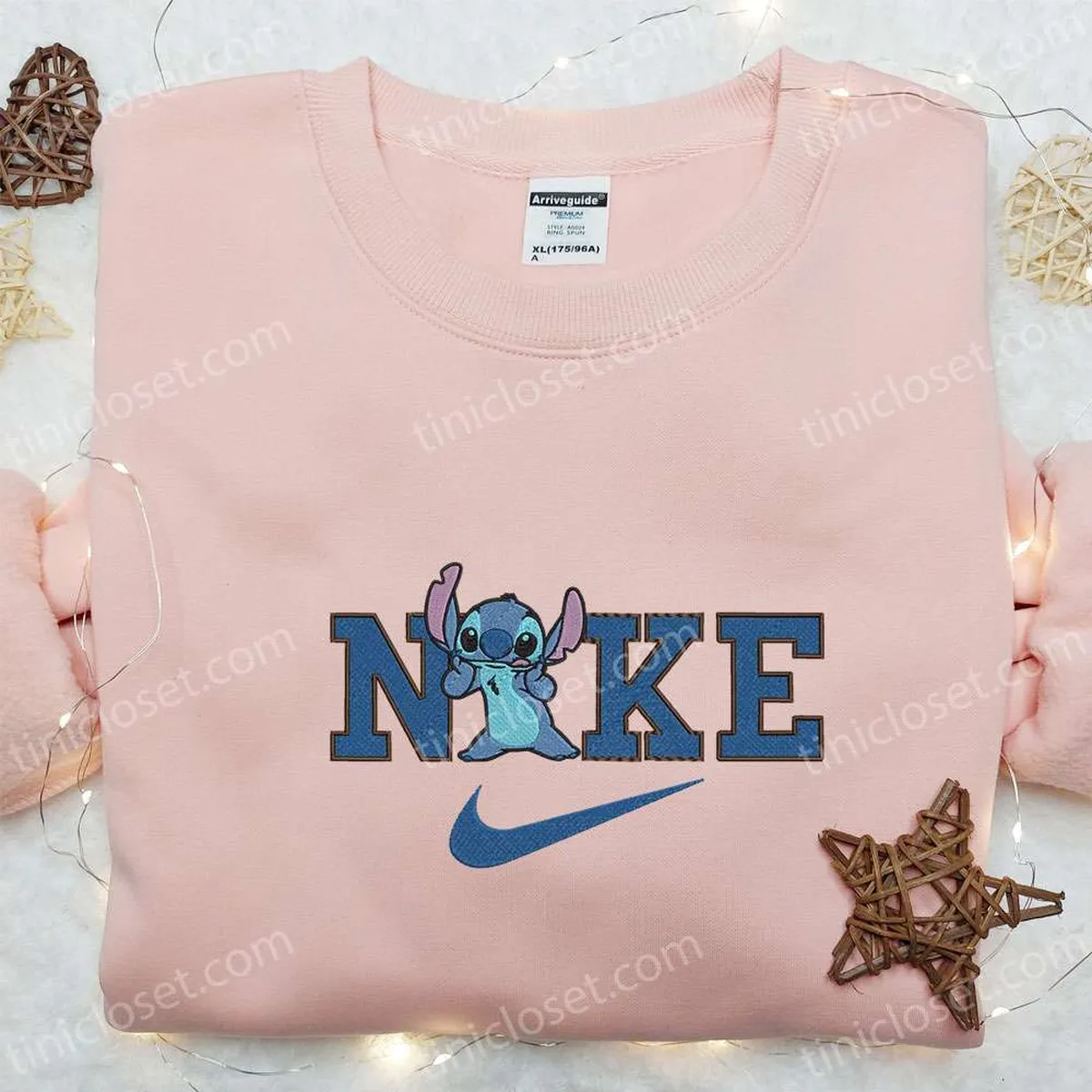 Nike x Stitch Embroidered Sweatshirt, Lilo and Stitch Embroidered Hoodie, Best Birthday Gifts