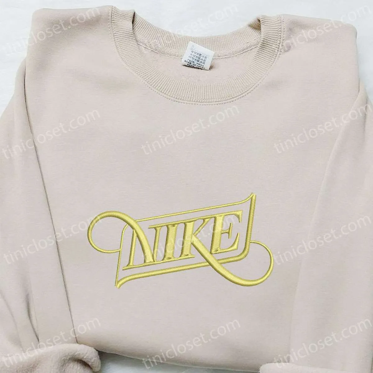 Nike x Typography Embroidered Sweatshirt, Nike Inspired Embroidered Hoodie, Best Birthday Gift Ideas