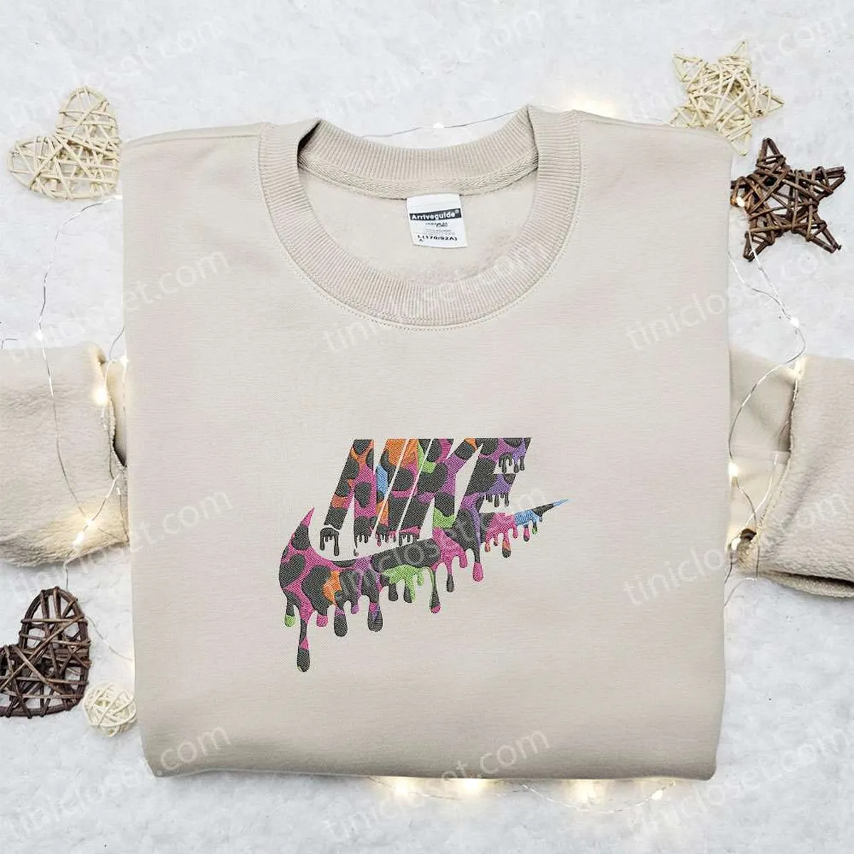 Nike x Vintage Colors Embroidered Sweatshirt, Nike Inspired Embroidered Shirt, Best Gift Ideas For All Occasions