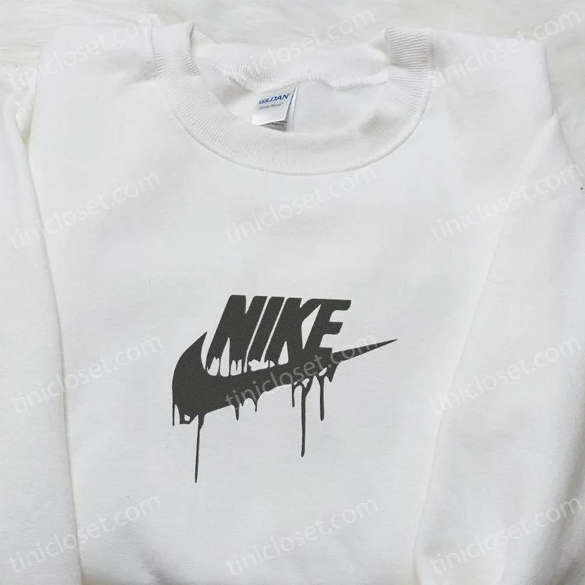 Nike x Vintage Melt Embroidered Sweatshirt, Nike Inspired Embroidered Shirt, The Best Gift