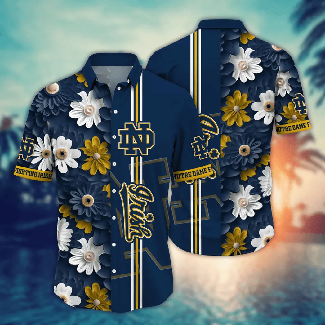 Notre Dame Fighting Irish, Style Hot Trending Summer NCAA Flower Aloha Hawaiian Shirt, Summer Football Shirts VPHWA2451155141