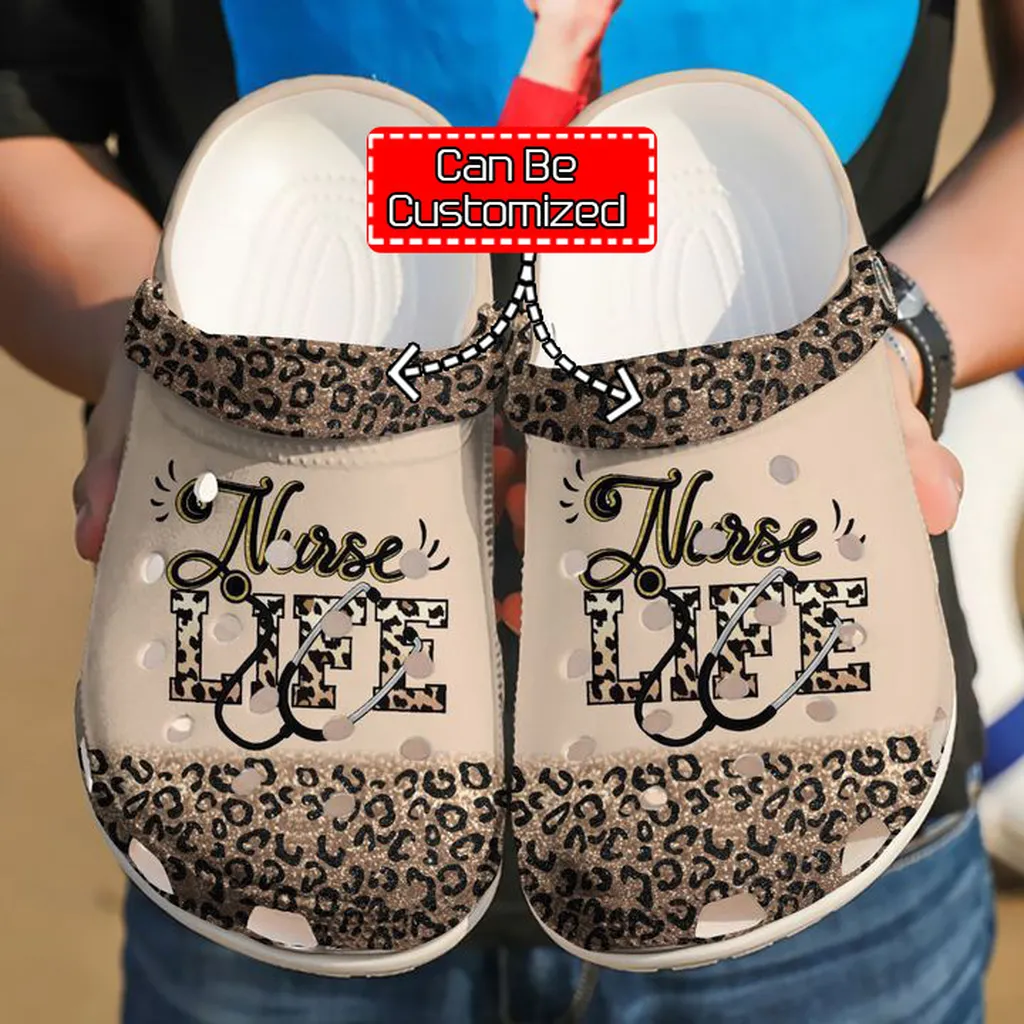 Nurse Crocs - Nurse Nursing Life Cheetah Crocs Clog Nurse Crocs - Nurse Nursing Life Cheetah Crocs Clog