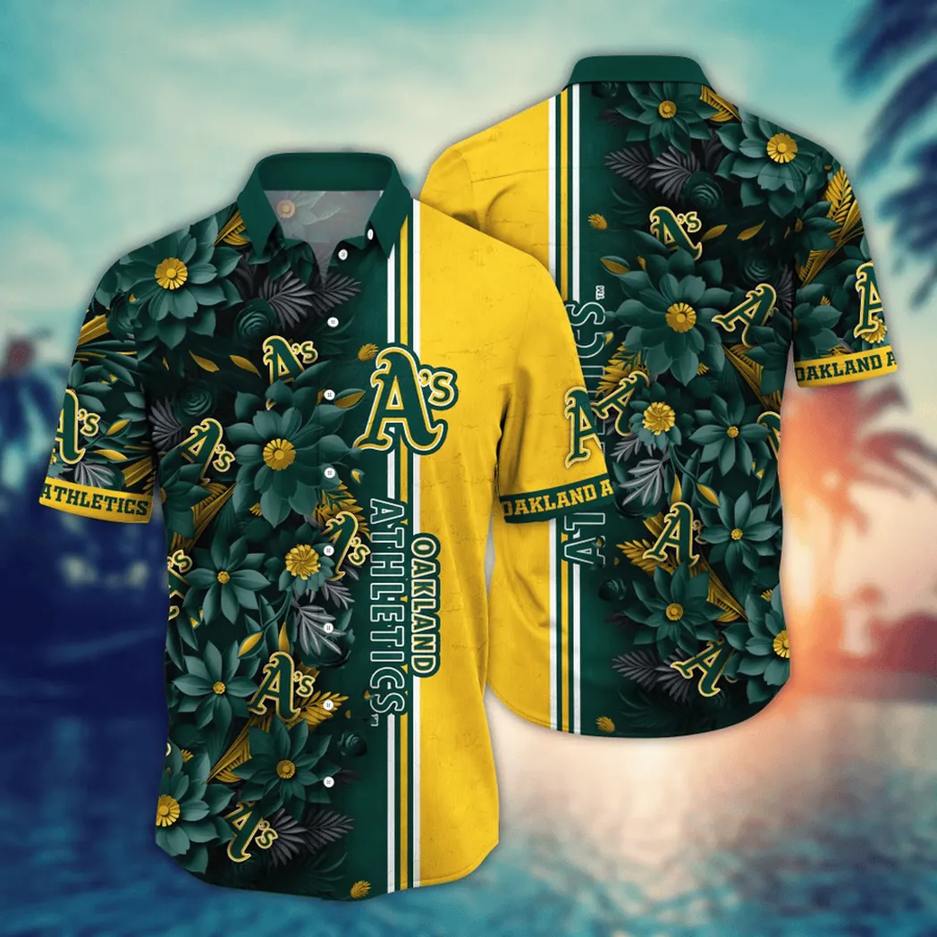 Oakland Athletics MLB Flower Aloha Hawaiian Shirt, Custom Summer Football Shirts VPHWA2451153225