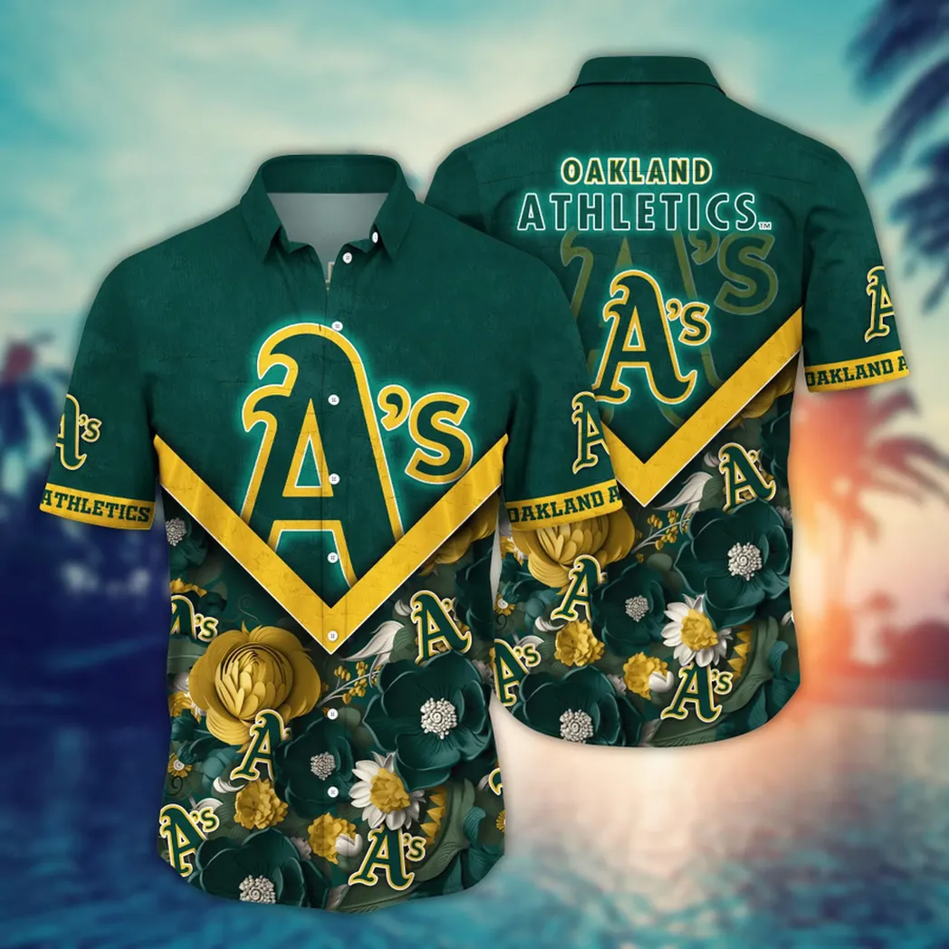 Oakland Athletics MLB Flower Aloha Hawaiian Shirt, Custom Summer Football Shirts VPHWA2451154837