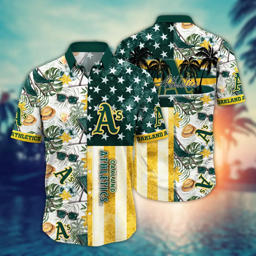 Oakland Athletics MLB Flower Aloha Hawaiian Shirt, Summer Football Shirts VPHWA2451152796