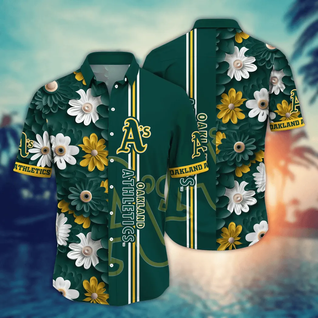 Oakland Athletics MLB Flower Aloha Hawaiian Shirt, Summer Football Shirts VPHWA2451154806